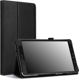 تصویر قرص اندیشه Moko Samsung Galaxy Tab PRO 8.4 - کیبورد تاشو باریک تاشو برای Galaxy TabPRO 8.4 Android Tablet، BLACK (با هوشمندی از خواب بیدار / خواب. نخواهید داشت متناسب با Samsung Galaxy Tab 4 8.0) 