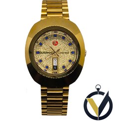 تصویر ساعت مچی رادو تخم مرغی صفحه طلایی مردانه 