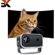 تصویر ویدیو پروژکتور مینی Jimveo مدل E18 با کیفیت Full HD و فوکوس الکتریکی 