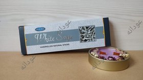 تصویر عود خوشبو کننده شاخه ای اولاس ULLAS مدل دست ساز وایت سیج (مریم گلی) White Sage White Sage