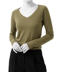 تصویر بلوز زنانه تریکو سبز زیتونی سرژه Serge کد 243116 