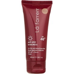 تصویر کرم ضد آفتاب و ضد لک لافارر رنگی متوسط پوست چرب و آکنه دار SPF 40 