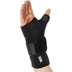 تصویر تثبیت کننده مچ و کف شست نئوپرنی ( بدون چپ و راست ) – 9110 برند کیورد Neoprene wrist and thumb stabilizer (without left and right) - 9110