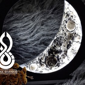 تصویر چراغ خواب ماه پایه‌دار 