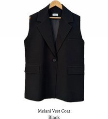 تصویر وست کت طرح مِلانی رنگ مشکی/ New Melani Vest Coat | Black