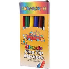 تصویر ماژیک نقاشی 6 رنگ چیکی چیکی Chiki Chiki Classic LA060723 Chiki Chiki Classic LA060723 Color Painting Marker