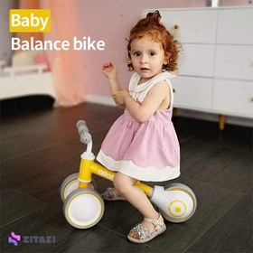 تصویر سه چرخه کودک شیامی زرد allobebe Baby Balance Bike - زمان ارسال 15 تا 20 روز کاری 
