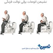 تصویر نشیمن اتوماتیک توالت فرنگی توان سازان 