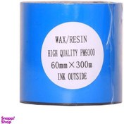 تصویر ریبون پرینتر لیبل زن NP مدل Wax Resin 60mm x 300m 