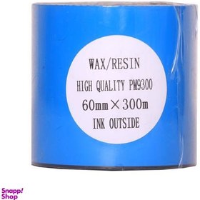 تصویر ریبون پرینتر لیبل زن NP مدل Wax Resin 60mm x 300m 