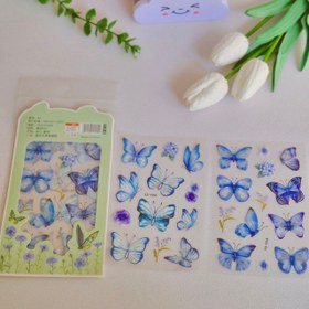 تصویر استیکردو ورقه ای پروانه 