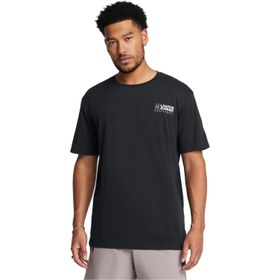 تصویر تی‌شرت آستین کوتاه با لوگوی بسکتبال و طرح زمین بازی برند under armour Basketball Logo Court Short Sleeve T-shirt