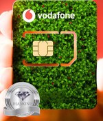 تصویر سیم کارت بین المللی ودافون انگلیس با ۱۰ پوند شارژ 