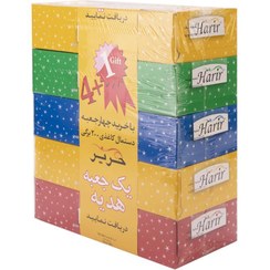 تصویر دستمال کاغذی دو لایه 100 برگ 5 عددی حریر -