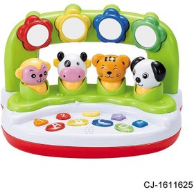 تصویر پیانو ارگ موزیکال حیوانات جنگل نوزاد COW PIANO TOY ITEM NO _ 91031