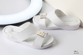 تصویر صندل رو فرشی مردانه با کفی طبی (جدید) کد 208-3 - مشکی / 43 