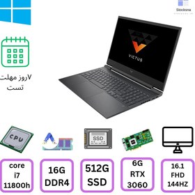 تصویر hp victus 16 gaming intel core i7-11800h/16GB DDR4/512GB SSD/6GB NVIDIA RTX 3060/16.1FHD 144HZ لپتاپ استوک اچ‌پی وکتوس گیمینگ ویکتوس 