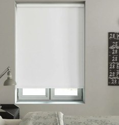 تصویر پرده شید رول بلک اوت لوکسینو طرح ساده رنگ سفید کد 7001 