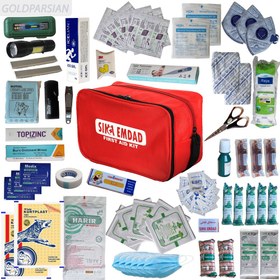 تصویر کیف کمک‌های اولیه پیشرفته سینا امداد مدل AB001 مجموعه ۸۲ عددی 