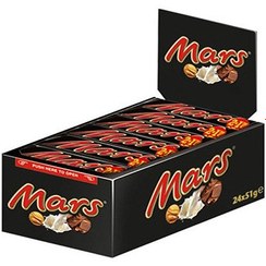 تصویر شکلات مارس با مغز بادام زمینی 51 گرمی بسته 24 عددی ا Mars chocolate 