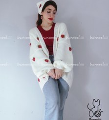 تصویر ژاکت توت فرنگی طرح ۲ سایز ۳۶ و ۳۸ 