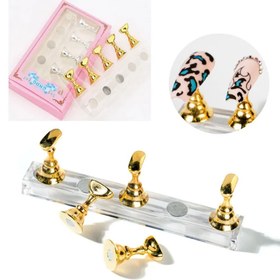 تصویر پک 5 عددی پایه عکاسی ناخن با پایه مغناطیسی 