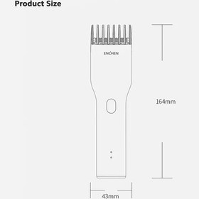 تصویر ماشین اصلاح موی برقی هوشمند: تریمر حرفه‌ای دو سرعته برای مردان، کودکان و استفاده خانگی با صدای کم و قابلیت جلوگیری از گیره شدن موها برند enchen 