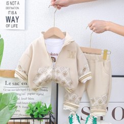 تصویر ست سه تیکه اورجینال نخ پنبه اعلا با کیفیتی بینظیر و عالی - سایز 