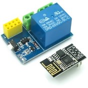 تصویر ماژول ESP-01 دارای هسته وای فای ESP8266 به همراه رله 