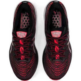 تصویر کتونی اورجینال آسیکس مشکی_قرمز مدل کایانو 28 Asics Kayano28 1011B189 