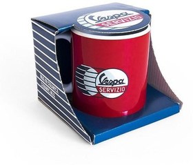 تصویر ماگ سرامیکی اورجینال وسپا ایتالیا Vespa Servzio MUG rouge 