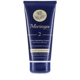 تصویر کرم آبرسان دست و صورت مورینگا امو مدل 2 مخصوص پوست های خشک و حساس حجم 75 میل Moringa Cream Hand Ultra Light Hydrating 2 For Dry & Sensitive Skin 75ml