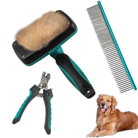 تصویر کیت برس نظافت خودکار حیوانات خانگی نئواستایل ۳ تکه برند neostyle Neostyle 3PCS Pet Self-Cleaning Grooming Brush Kit