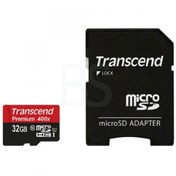 تصویر کارت حافظه microSDHC ترنسند مدل Premium کلاس 10 استاندارد UHS-I U1 سرعت 60MBps 400X ظرفیت 32 گیگابایت 