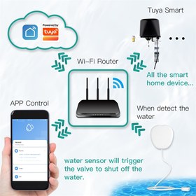 تصویر سنسور هوشمند نشت آب WSS-JM-WL-A-EN برند MOES MOES Wifi Water Leakage detector- WSS-JM-WL-A-EN