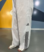 تصویر شلوار تک تکواندو سفید طرح فایتر آدیداس Adidas 