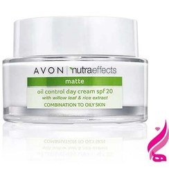 تصویر کرم روز پوست چرب اون AVON سری nutra effects مدل matte(SPF 20) 