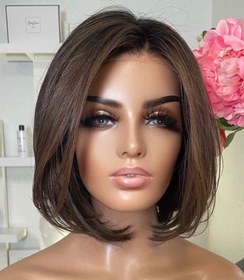 تصویر کلاه گیس طبیعی کوتاه زنانه (کد:10004) women's natural short wig (code:10004)