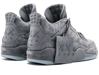 تصویر نایک ایر جردن ۴ کواز خاکستری جیر Nike jordan 4 xx suede leather gray 
