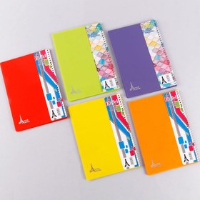 تصویر دفتر زبان 2 خط سیمی 50 برگ ایفل Eiffel Notebook 50 Sheets