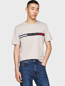 تصویر تی‌شرت گردن گرد لوگو برند Tommy Hilfiger Logo Crew Neck T-Shirt