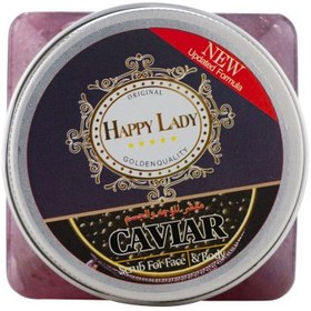 تصویر اسکراب شنی صورت و بدن خاویار 300میل هپی لیدی Happy Lady Caviar Face And Body Scrub