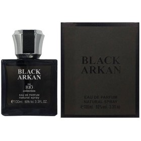 تصویر ادوپرفیوم مردانه Black Arkan حجم 100میل ریو کالکشن Rio Collection Black Arkan Eau De Parfum For Men 100ml