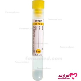 تصویر لوله لخته ژل دار BDM حجم 6ml سایز 100*12 مدل غیروکیوم 