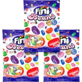 تصویر پاستیل لوبیایی جلی بینز بدون گلوتن و چربی 85 گرمی فینی Fini Beans jelly bean candy 