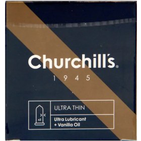 تصویر کاندوم نازک کلاسیک روان کننده وانیل 3 عددی چرچیلز Churchill’s 1945 ا 1945 Churchills Ultra thin condom 1945 Churchills Ultra thin condom