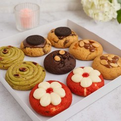 تصویر باکس میکس کوکی های تاپینگ دار 