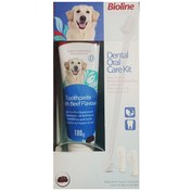 تصویر کیت مراقبت از دهان و دندان سگ بایولاین طعم گوشت Bioline Dental Oral Care Kit