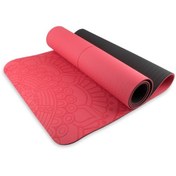 تصویر مت یوگا بادي لاين مشکي-قرمز 6 ميلي متري Agilinex 