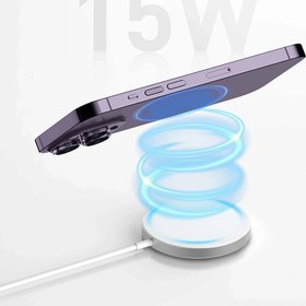 تصویر شارژر وایرلس مگنتی 15 وات رسی RCW-11 Recci RCW-11 StarCircle Magnetic Wireless Charger